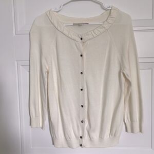 Loft Cream 3/4 Sleeve Cardigan